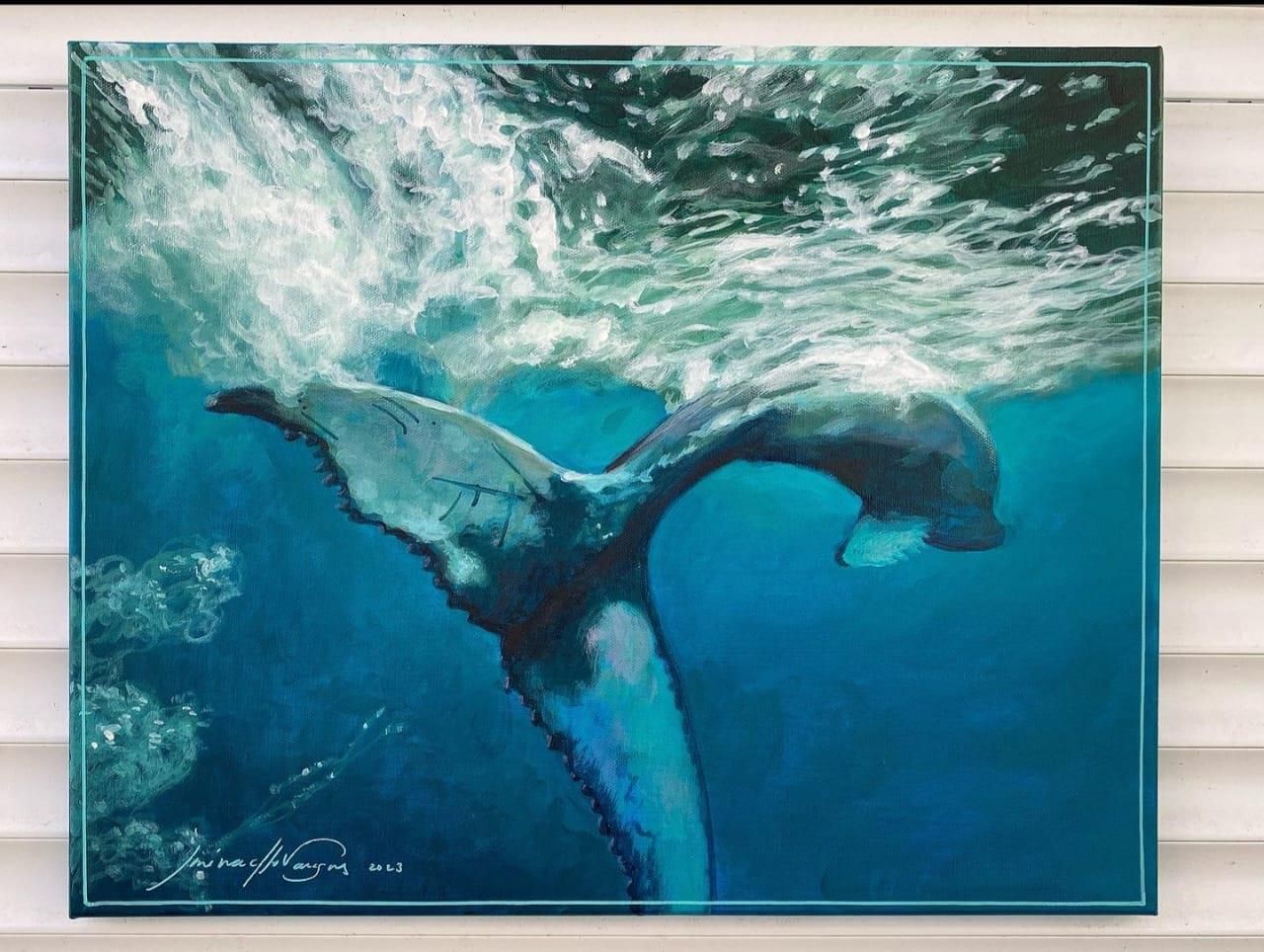 Ballena pintada por Nacho Vargas