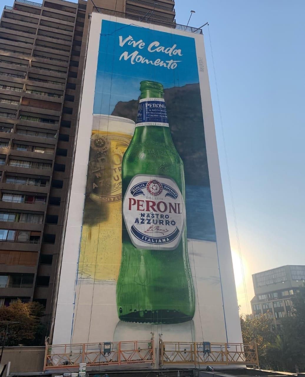 Mural para cerveza Peroni, detalle