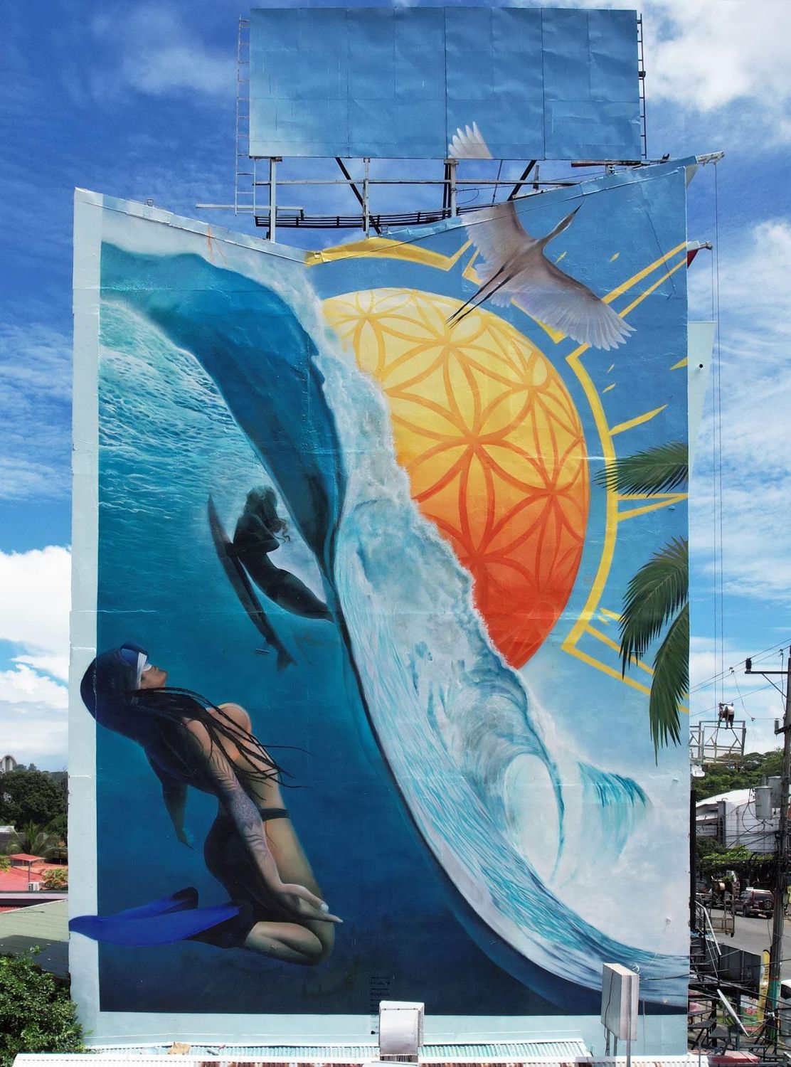 Mural en altura de Diego Roa